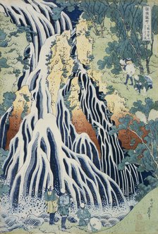Falls of Kirifuri at Mt. Kurokami, Shimotsuke Province (image 2 of 2), c1832. Creator: Hokusai.
