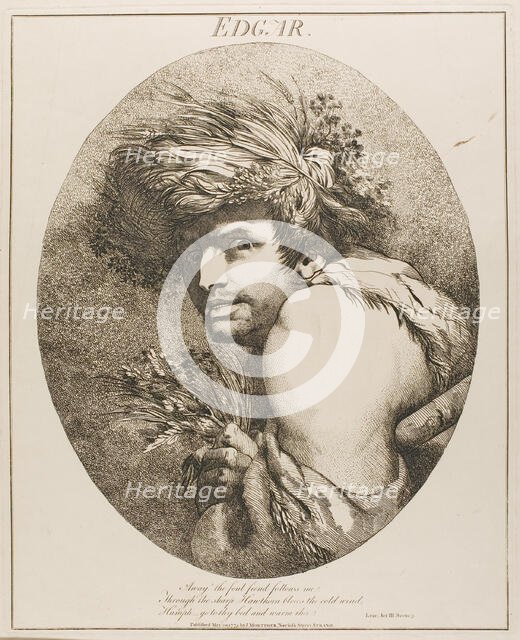 Edgar, May 20, 1775; published 1809. Creator: John Hamilton Mortimer.