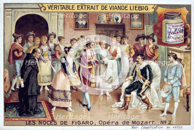 Scene from Mozart's opera The Marriage of Figaro, 1786 (1905).  Artist: Anon