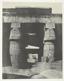 Karnak, Portique du Temple de Khons; Thèbes, 1849/51, printed 1852. Creator: Maxime du Camp.