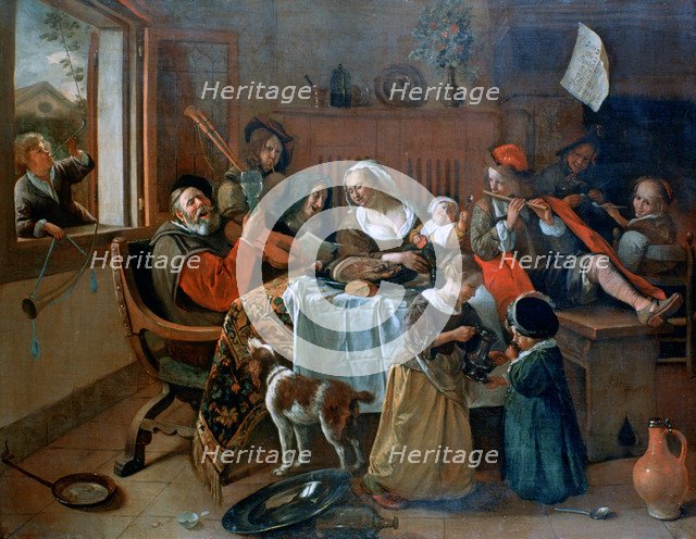 'The Merry Family', 1668. Artist: Jan Steen