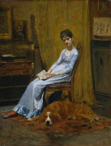 The Artist's Wife and His Setter Dog, ca. 1884-89. Creator: Thomas Eakins.