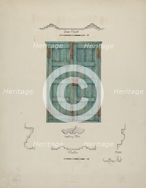 Doors (Inside View), c. 1939. Creator: Geoffrey Holt.