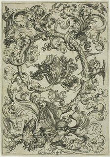 Ornament with Owl Mocked by Day Birds, c. 1474. Creator: Martin Schongauer.