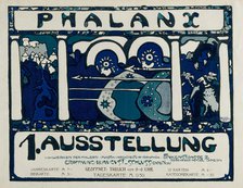 Poster for the 1st Exhibition of the "Phalanx", 1901. Creator: Kandinsky, Wassily Vasilyevich (1866-1944).