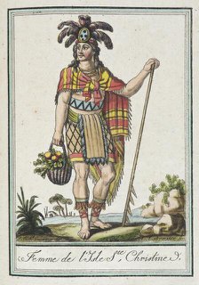 Costumes de Différents Pays, 'Femme de l'Isle Ste. Christine', c1797. Creator: Jacques Grasset de Saint-Sauveur.