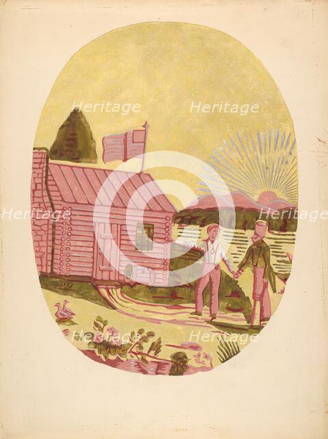 Wallpaper from Bandbox, c. 1937. Creator: Charlotte Angus.