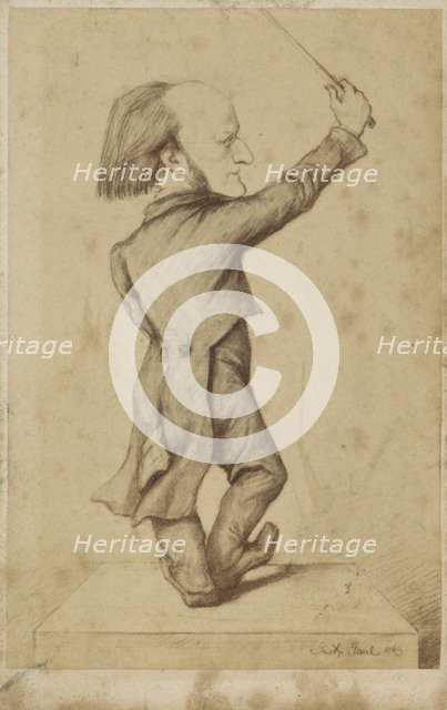Richard Wagner as Conductor. Caricature, 1863.