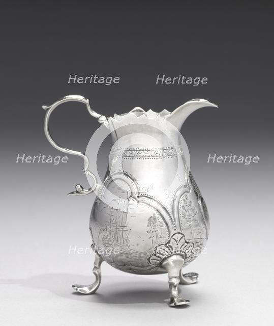 Cream Jug, 1740-1750. Creator: Jacob Hurd (American, 1702-1758).