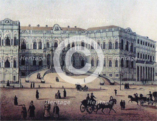 The Chertkov House on Myasnitskaya Street in Moscow, 1860s. Artist: Anonymous  