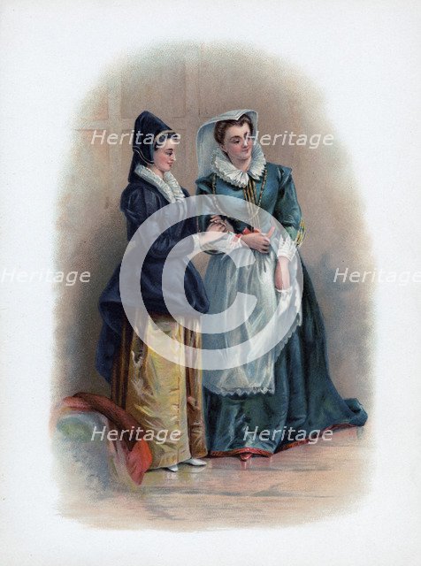 'Mistress Page and Mistress Ford', 1891. Artist: H Saunders