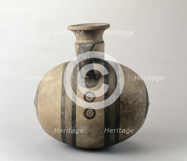 Barrel-Shaped Jug, c. 750-600 BC. Creator: Unknown.