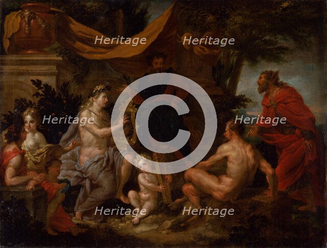 The Music Competition of Pan and Apollo (The Music Competition of Apollo and Silenus), around 1700. Creator: Godfried Maes.