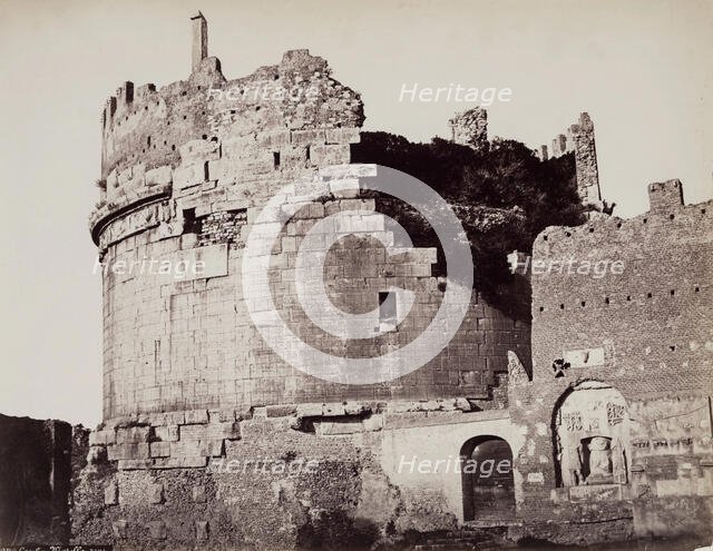 Tomb of Cecilia Metella, Rome, c1860. Creators: Gioacchino Altobelli, Pompeo Molins, Altobelli & Molins.