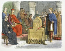 Harold II swears fidelity to Duke William of Normandy, 1064 (1864). Artist: James William Edmund Doyle