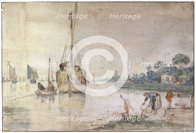 'A Barge with Hay', c1625-c1634 Artist: Hendrick Avercamp