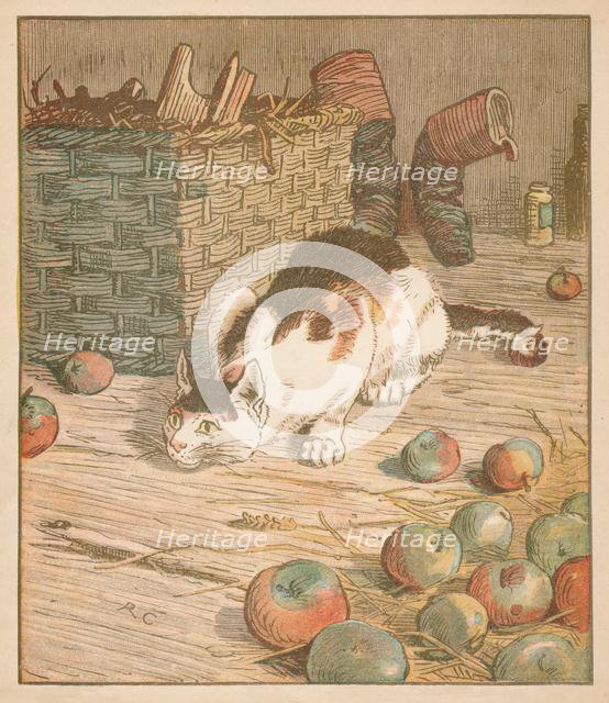 'The cat that ate the rat that ate the malt...', c1878. Creator: Randolph Caldecott.