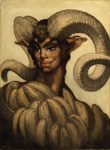 Satyr of the Valley of Hesperides, 1930. Creator: Néstor, (Néstor Martín-Fernández de la Torre) (1887-1938).