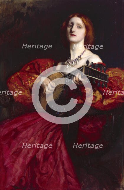 A Lute Player, 1899. Creator: Edwin Austin Abbey.