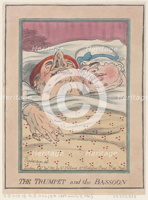 The Trumpet and the Bassoon, November 1803., November 1803. Creator: Thomas Rowlandson.