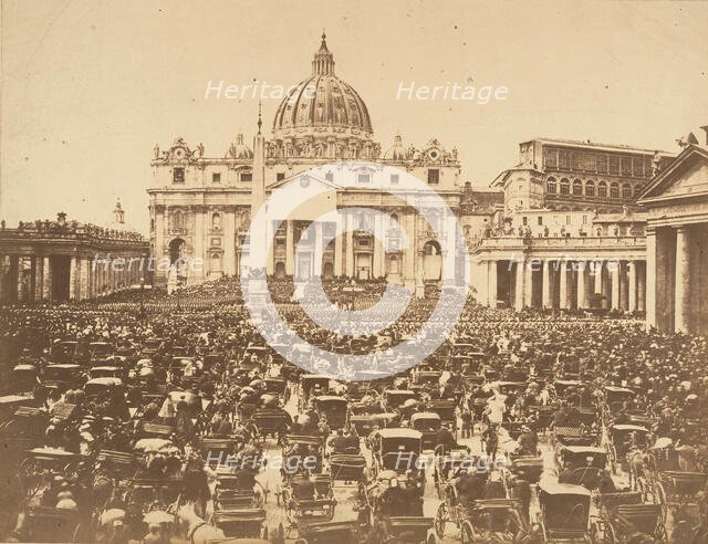 Benediction of the Pope on Easter Sunday, 1880s. Creator: Unknown.