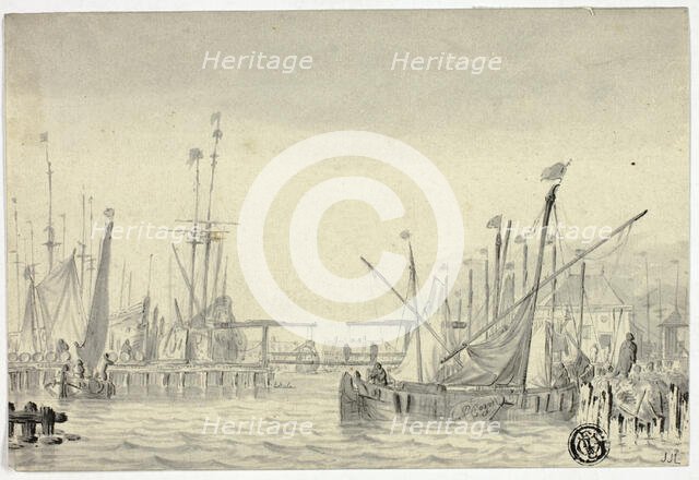 Ships in Harbor, n.d. Creator: Pieter Coopse.