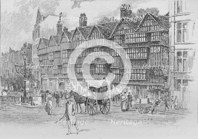 Staple Inn, Holborn Bars, London, c1910 (1911). Artist: Unknown.