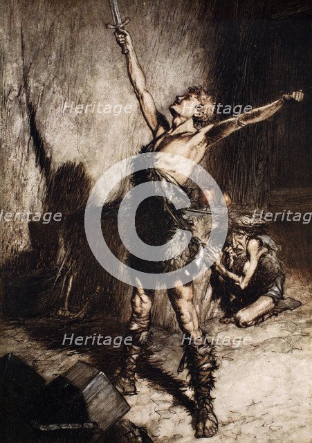 'Nothung! Nothung! Conquering sword!', 1924.  Artist: Arthur Rackham