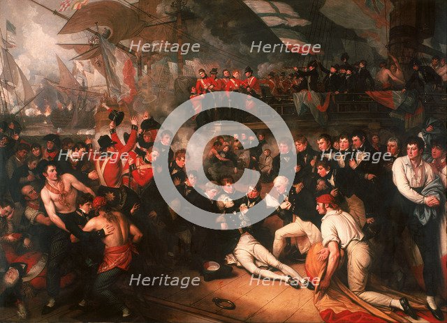 The Death of Nelson, 1806. Artist: West, Benjamin (1738-1820)
