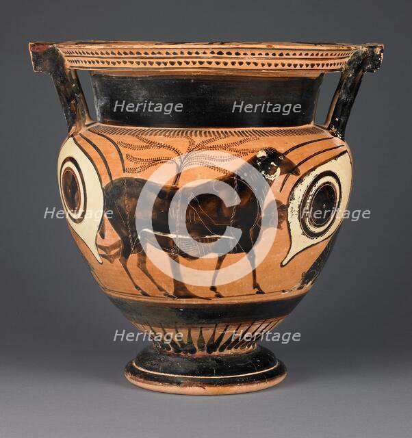 Attic Black-Figure Column Krater, 525-500 BC. Creator: Unknown.