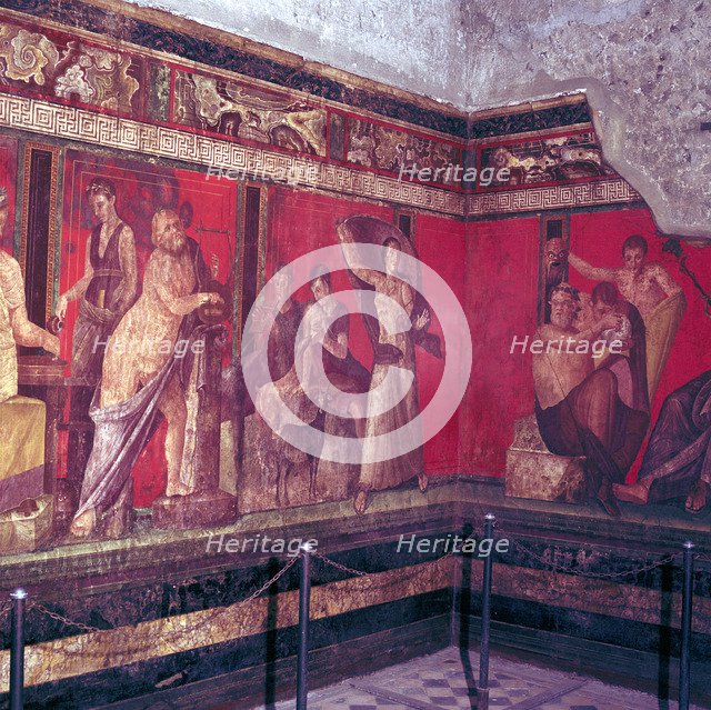 Roman wallpainting from Villa of the Mysteries, Pompeii, Italy, 1st century. Creator: Unknown.