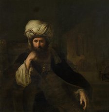 Portrait of a Man in Eastern Attire, mid-18th century. Creator: Christian Wilhelm Ernst Dietrich.