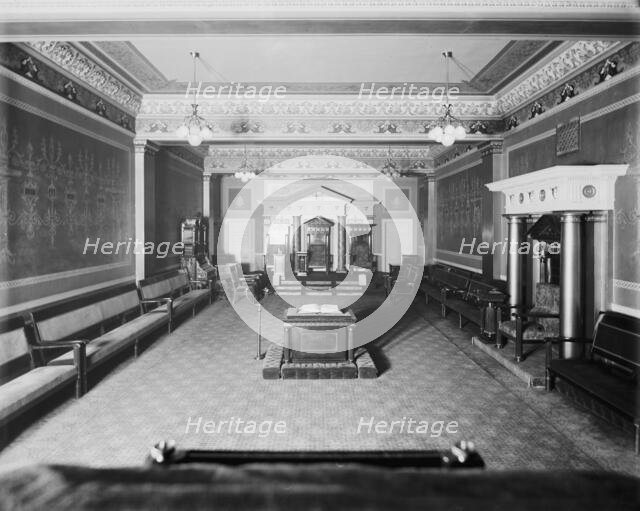East Blue Lodge Room, Masonic Temple, Detroit, between 1900 and 1910. Creator: William H. Jackson.