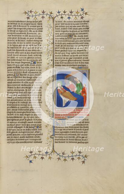 Agathocles Orders His Wife and Children to Flee to Egypt, about 1413-1415. Creators: Boucicaut Master, Workshop of the Boucicaut Master.