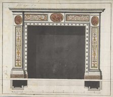 Drawing for a Mantelpiece, 1780-90. Creator: Anon.