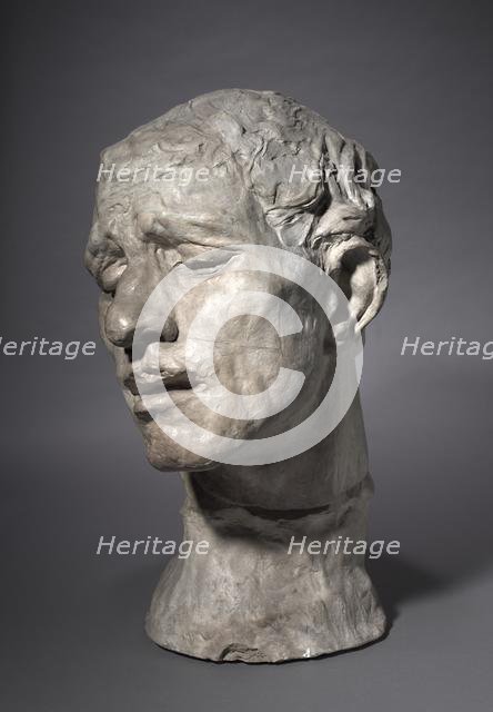 Heroic Head of Pierre de Wissant, One of the Burghers of Calais, 1886. Creator: Auguste Rodin (French, 1840-1917).