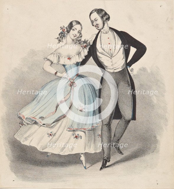 La polka, 1840s.