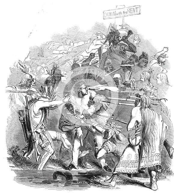 Anti-rent insurrection - attack on the Sheriff of Albany, 1844. Creator: Smyth.
