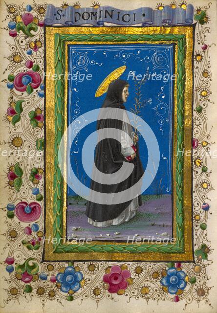 Saint Dominic; Gualenghi-d'Este Hours, about 1469. Creator: Taddeo Crivelli.