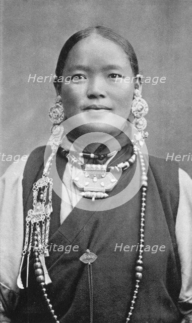 A Bhutia woman, c1910. Artist: Unknown