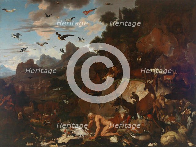 Nebuchadnezzar's madness, c. 1680. Creator: Ruthart, Carl Borromäus Andreas (1630-1703).