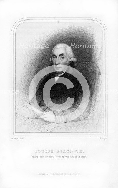 Joseph Black, Scottish physicist and chemist, (1870).Artist: J Rogers
