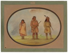 Three Delaware Indians, 1861/1869. Creator: George Catlin.