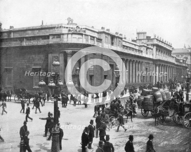 The Bank of England, London, late 19th century.Artist: John L Stoddard