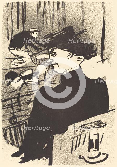A Spectator (Une spectatrice), 1893. Creator: Henri de Toulouse-Lautrec.