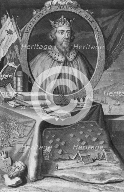 King Alfred, 1733. Creator: George Vertue.