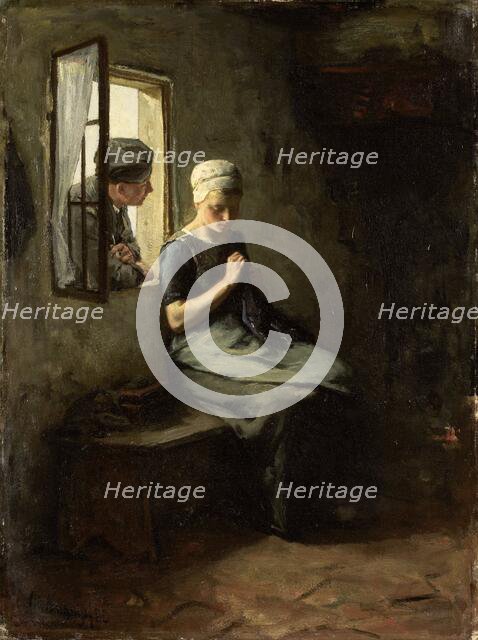 Fisherman courting, 1880.  Creator: Albert Neuhuys.