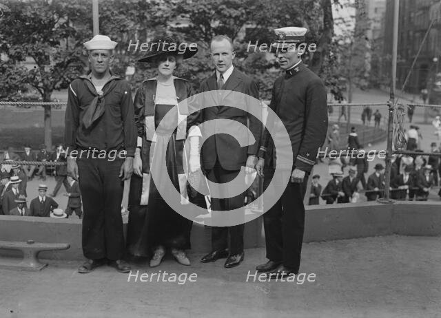 Mrs. O. Harriman, Blaine Ewing, Lieut. McKinney, 1917. Creator: Bain News Service.