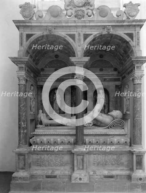 Monument in Holy Trinity, Long Melford, Suffolk, 1960. Artist: Laurence Goldman