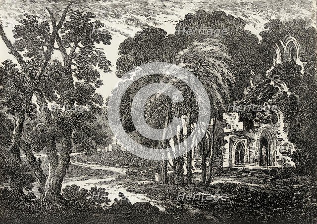 Abbaye en Ruine au milieu des Arbes, 1802/1806-1807. Creator: Richard Cooper.